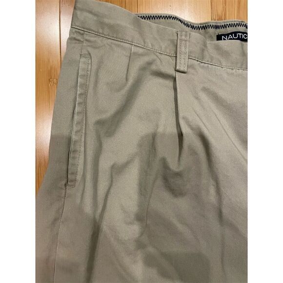 Nautica Men's Pleated Khaki Pants Beige Size 34x30 Cotton - Picture 3 of 12